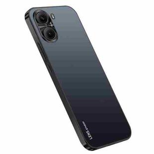 For Xiaomi Poco X7 Pro AG Frosted Electroplating Acrylic Phone Case(Black)