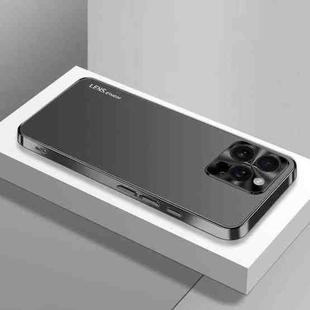 For iPhone 16 Pro Max AG Frosted Electroplating Acrylic Phone Case(Black)