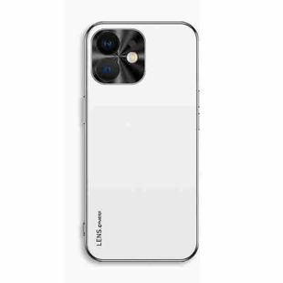 For iPhone 12 AG Frosted Electroplating Acrylic Phone Case(Silver White)