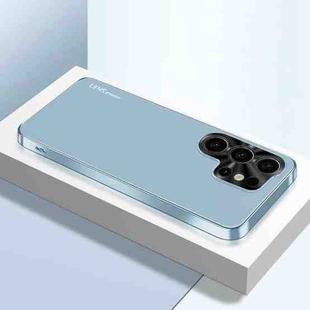 For Samsung Galaxy S25 Ultra 5G AG Frosted Electroplating Acrylic Phone Case(Sierra Blue)