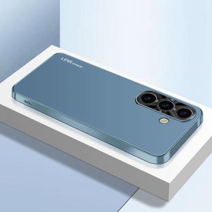 For Samsung Galaxy S25+ 5G AG Frosted Electroplating Acrylic Phone Case(Navy Blue)