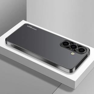For Samsung Galaxy S25+ 5G AG Frosted Electroplating Acrylic Phone Case(Black)