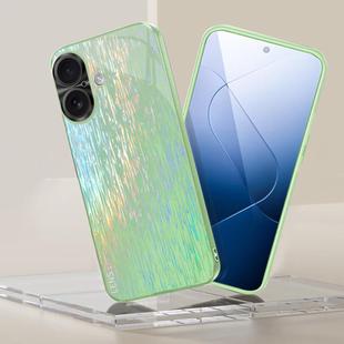 For iPhone 16 Plus Dazzling Acrylic Shockproof Phone Case(Green)