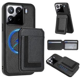 For Xiaomi 15 CX01 Detachable Magsafe Magnetic Card Bag Phone Case(Black)