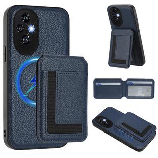 For Honor 200 CX01 Detachable Magsafe Magnetic Card Bag Phone Case(Dark Blue)