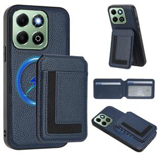 For Honor X6b CX01 Detachable Magsafe Magnetic Card Bag Phone Case(Dark Blue)