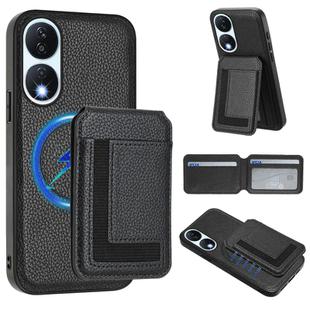 For Honor X7b / Play 8T CX01 Detachable Magsafe Magnetic Card Bag Phone Case(Black)