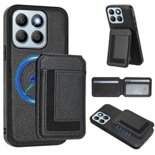 For Honor X8b CX01 Detachable Magsafe Magnetic Card Bag Phone Case(Black)