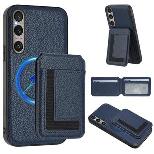 For Sony Xperia 1 VI CX01 Detachable Magsafe Magnetic Card Bag Phone Case(Dark Blue)