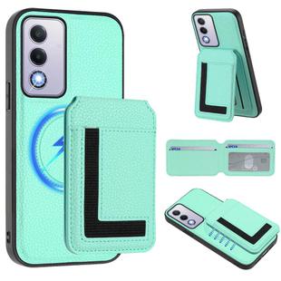 For OPPO A3 Pro 5G / A3 Energy CX01 Detachable Magsafe Magnetic Card Bag Phone Case(Mint Green)