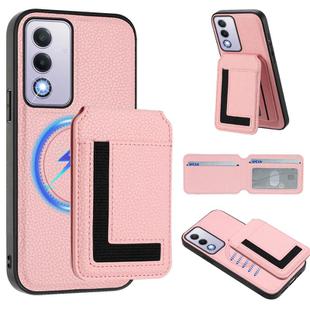 For OPPO A3 Pro 5G / A3 Energy CX01 Detachable Magsafe Magnetic Card Bag Phone Case(Pink)