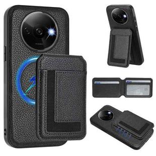 For Redmi A3 / A3x / Xiaomi Poco C61 CX01 Detachable Magsafe Magnetic Card Bag Phone Case(Black)