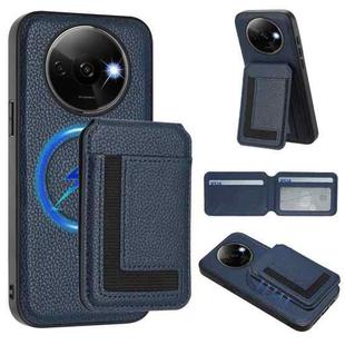 For Redmi A3 / A3x / Xiaomi Poco C61 CX01 Detachable Magsafe Magnetic Card Bag Phone Case(Dark Blue)