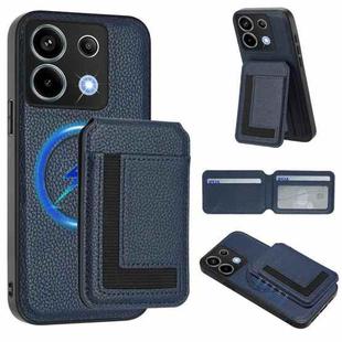 For Redmi Note 13 Pro 5G / Poco X6 CX01 Detachable Magsafe Magnetic Card Bag Phone Case(Dark Blue)