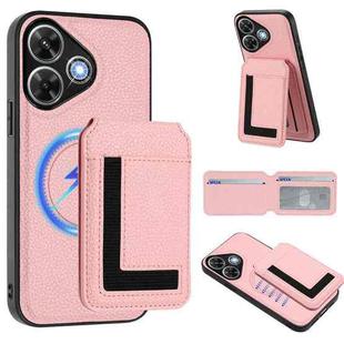 For Redmi Note 13R / 13 4G / 13 5G CX01 Detachable Magsafe Magnetic Card Bag Phone Case(Pink)