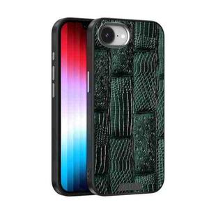 For iPhone 16e ABEEL Beast Pattern 6D Micro-Embossed MagSafe Genuine Leather Phone Case(Green)