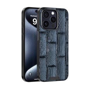 For iPhone 13 Pro Max ABEEL Beast Pattern 6D Micro-Embossed MagSafe Genuine Leather Phone Case(Blue)