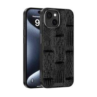 For iPhone 13 ABEEL Beast Pattern 6D Micro-Embossed MagSafe Genuine Leather Phone Case(Black)