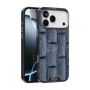 For iPhone 17 Pro Max ABEEL Beast Pattern 6D Micro-Embossed MagSafe Genuine Leather Phone Case(Blue)