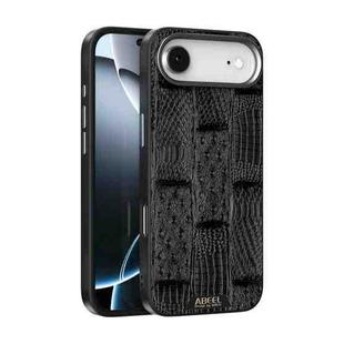 For iPhone 17 Air ABEEL Beast Pattern 6D Micro-Embossed MagSafe Genuine Leather Phone Case(Black)