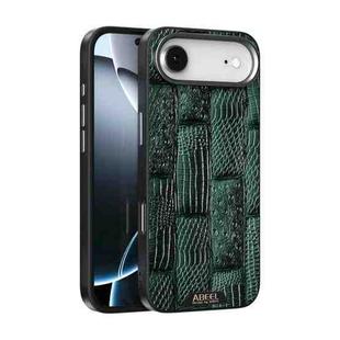 For iPhone 17 Air ABEEL Beast Pattern 6D Micro-Embossed MagSafe Genuine Leather Phone Case(Green)