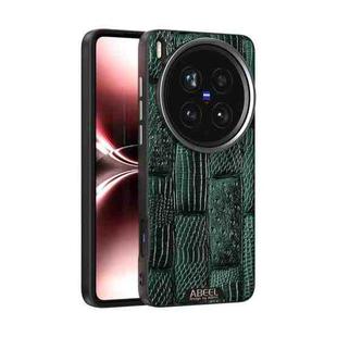 For vivo X200 Ultra ABEEL Beast Pattern 6D Micro-Embossed MagSafe Genuine Leather Phone Case(Green)