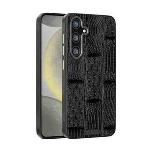 For Samsung Galaxy S24 5G ABEEL Beast Pattern 6D Micro-Embossed MagSafe Genuine Leather Phone Case(Black)