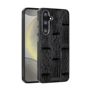 For Samsung Galaxy S25+ 5G ABEEL Beast Pattern 6D Micro-Embossed MagSafe Genuine Leather Phone Case(Black)