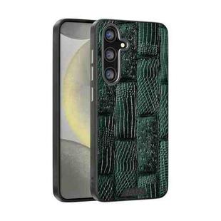 For Samsung Galaxy S25+ 5G ABEEL Beast Pattern 6D Micro-Embossed MagSafe Genuine Leather Phone Case(Green)