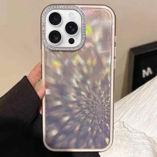 For iPhone 16 Pro Diamond Lens Frame Glare PC Hybrid TPU Phone Case(Gold)