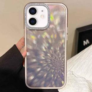 For iPhone 11 Diamond Lens Frame Glare PC Hybrid TPU Phone Case(Gold)