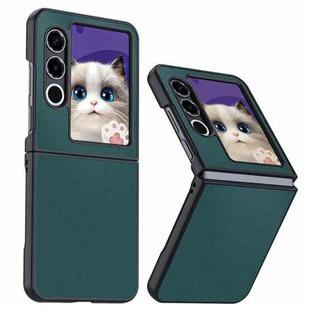 For ZTE nubia Flip2 Ultra-thin Plain Skin Leather Phone Case(Green)