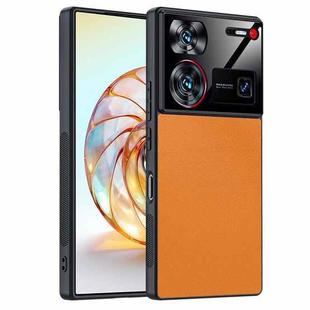For ZTE nubia Z60 Ultra Ultra-thin Plain Skin Leather Phone Case(Orange)