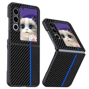 For ZTE nubia Flip2 Carbon Fiber Texture Printing Phone Case(Black Blue)