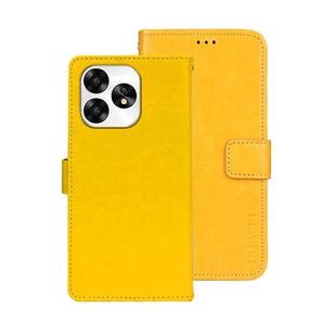 For Umidigi A15 idewei Crazy Horse Texture Leather Phone Case(Yellow)
