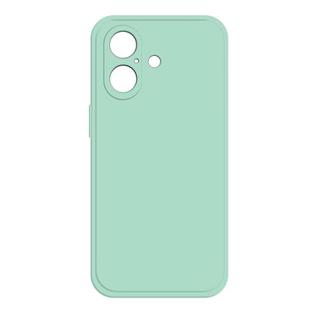 For iPhone 16 Imitation Liquid Silicone Phone Case(Light Cyan)