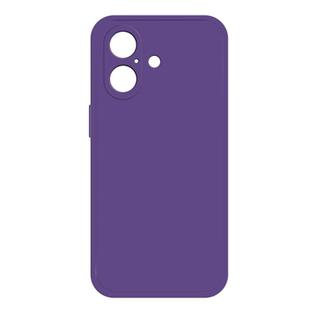 For iPhone 16 Imitation Liquid Silicone Phone Case(Dark Purple)