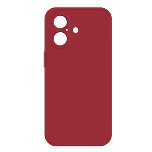 For iPhone 16 Imitation Liquid Silicone Phone Case(Dark Red)