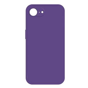 For iPhone 16e Imitation Liquid Silicone Phone Case(Dark Purple)