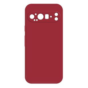 For Google Pixel 9 Pro Imitation Liquid Silicone Phone Case(Dark Red)