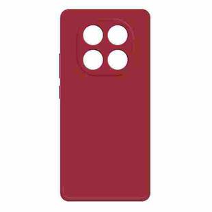 For Redmi Note 14 Pro 5G Imitation Liquid Silicone Phone Case(Dark Red)
