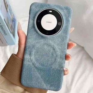 For Huawei Mate 60 Denim MagSafe Magnetic PC + PU Phone Case(Light Blue)