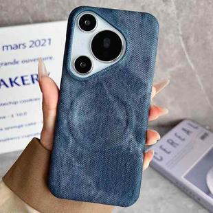 For Huawei Pura 70 Denim MagSafe Magnetic PC + PU Phone Case(Dark Blue)