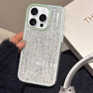 For iPhone 14 Pro Glitter Corrugated PC Hybrid TPU Phone Case(Green)