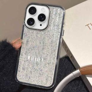 For iPhone 11 Pro Max Glitter Corrugated PC Hybrid TPU Phone Case(Black)