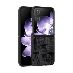 For Xiaomi Mix Flip ABEEL Beast Pattern 6D Micro-Embossed MagSafe Genuine Leather Phone Case(Black)