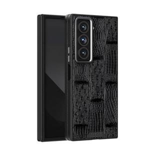 For Samsung Galaxy Z Fold Special ABEEL Beast Pattern 6D Micro-Embossed MagSafe Genuine Leather Phone Case(Black)