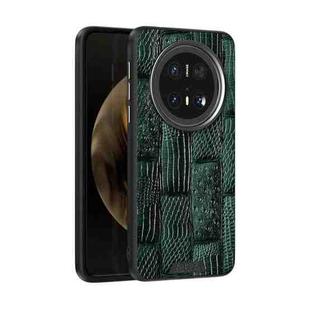 For Huawei Mate 70 ABEEL Beast Pattern 6D Micro-Embossed MagSafe Genuine Leather Phone Case(Green)