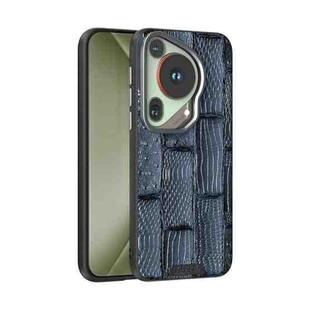 For Huawei Pura 70 Ultra ABEEL Beast Pattern 6D Micro-Embossed MagSafe Genuine Leather Phone Case(Blue)