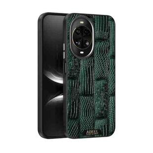 For Huawei nova 14 Pro ABEEL Beast Pattern 6D Micro-Embossed MagSafe Genuine Leather Phone Case(Green)